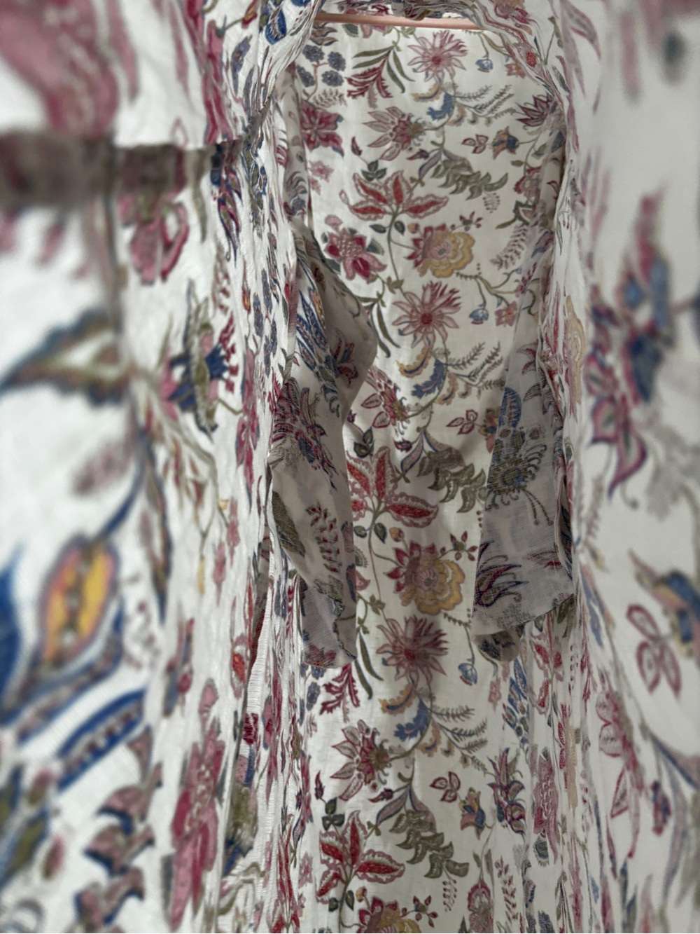 Polo Ralph Lauren 100% Linen Midi Length Floral Dress V-Neck Short Sleeve Size 8 - Picture 15 of 15